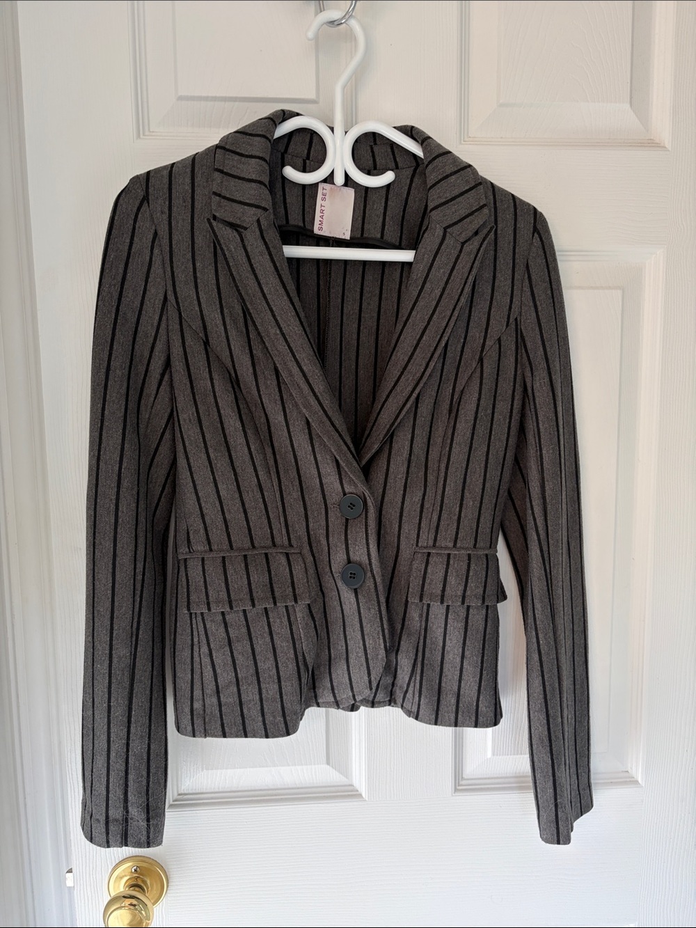 Smart Set Gray Pinstripe Blazer Jacket